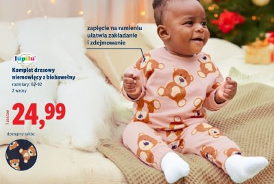 Komplet dresowy niemowlęcy z biobawełny Lupilu promocja w Lidl