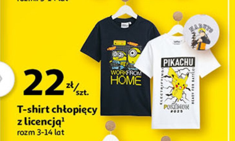 T-shirt chłopięcy naruto 3-14 lat Auchan inextenso promocja
