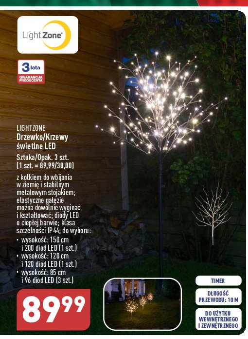 Krzew 艣wietlny led Light zone promocja