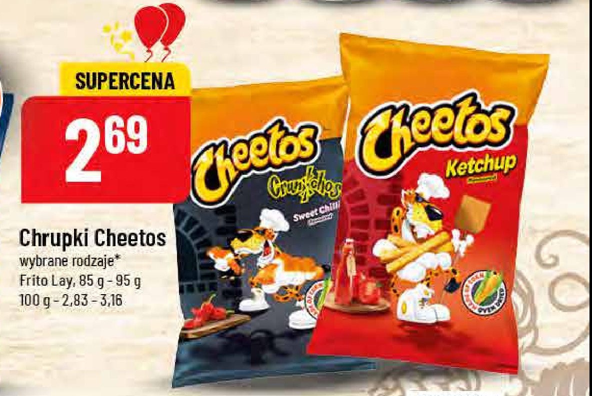 Chrupki sweet chilli Cheetos crunchos promocje