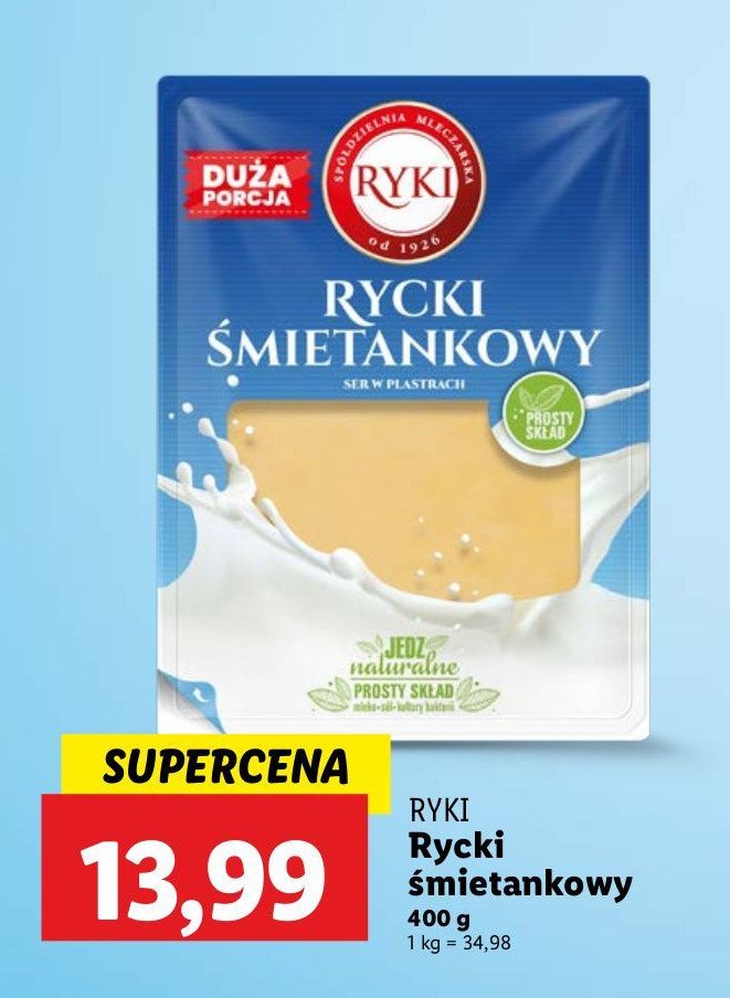 Ser rycki śmietankowy Ryki promocja