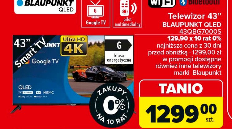 Telewizor 43'' 43qbg7000s Blaupunkt promocja