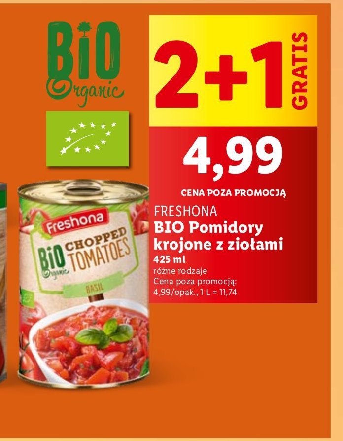 Pomidory włoskie z ziołami Freshona promocja w Lidl