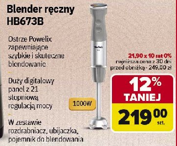 Blender hb673b Tefal promocja