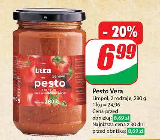 Pesto czerwone Vera promocja