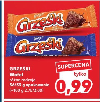 Wafelek toffi w czekoladzie mlecznej Grześki promocja