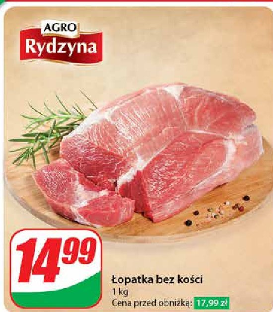 Łopatka wołowa bez kości Agro rydzyna promocja w Dino