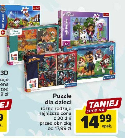 Puzzle 4 w 1 spiderman Trefl promocja