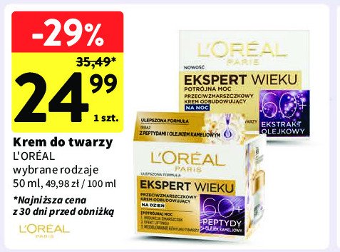 Krem na noc L'oreal ekspert wieku 60+ promocja