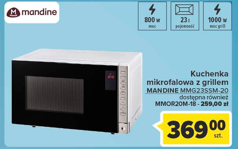 Kuchenka mikrofalowa mmg23ssm-20 Mandine promocje