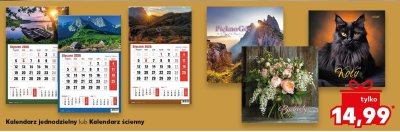 Kalendarz ścienny promocja w Kaufland