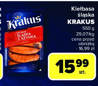 Kiełbasa śląska Krakus animex promocja w Carrefour