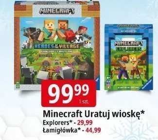 Minecraft Uratuj wioskę Explorers Łamigłówka promocja w Leclerc