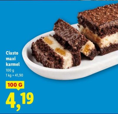 Ciasto maxi karmel promocja w Lidl