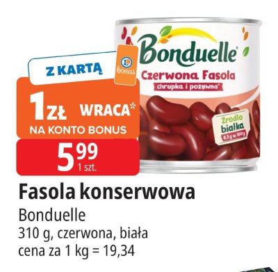 Fasola konserwowa Bonduelle czerwona, biała promocja w Leclerc