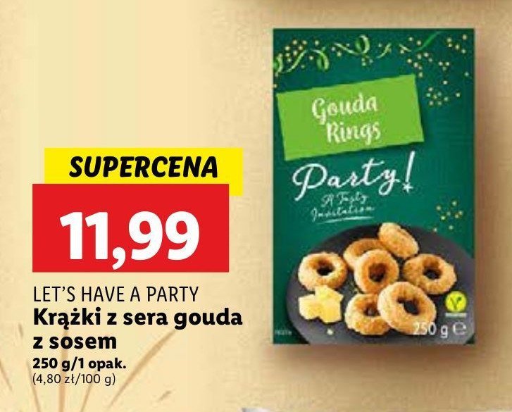 Krążki serowe gouda Let's have a party! promocja