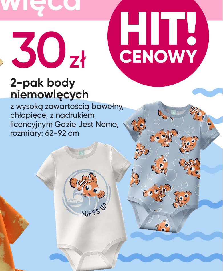 Body niewolęce gdzie jest nemo 62-92 cm promocja