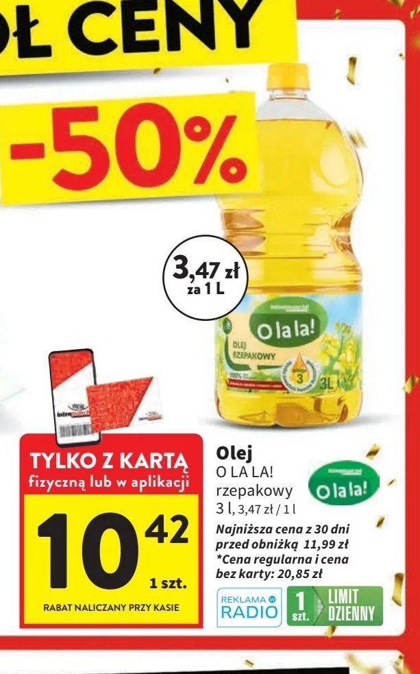 Olej rzepakowy O la la! promocja