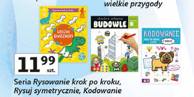 Rysowanie krok po kroku groźne dinozaury promocja w Auchan