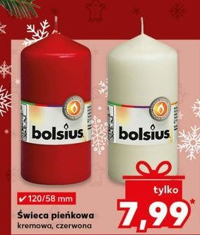 Świeca pieńkowa 120/58 mm Bolsius promocja w Kaufland