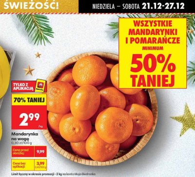 Mandarynka na wagę promocja w Biedronka