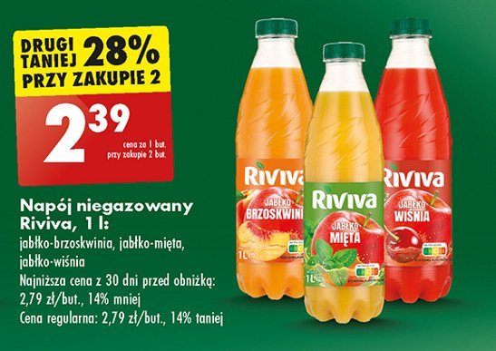 Napój jabłko-mięta Riviva promocja