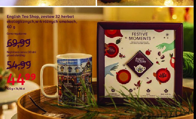 Zestaw herbat festive moments English tea shop promocja w Rossmann