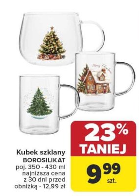 Kubek szklany BORUSLIKAT poj. 350 - 430 ml promocja w Carrefour