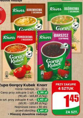 Zupa Gorący Kubek barszcz czerwony promocja w Dino