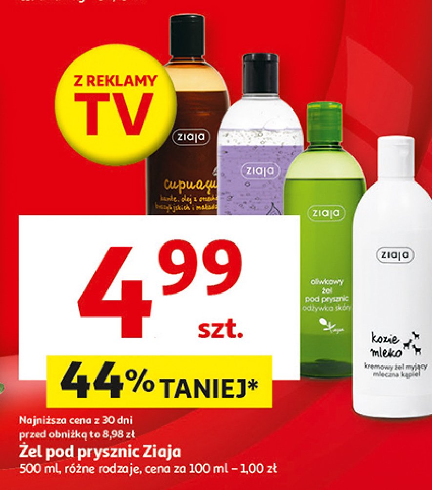 Krystaliczne mydło pod prysznic i do kąpieli Ziaja cupuacu promocja w Auchan