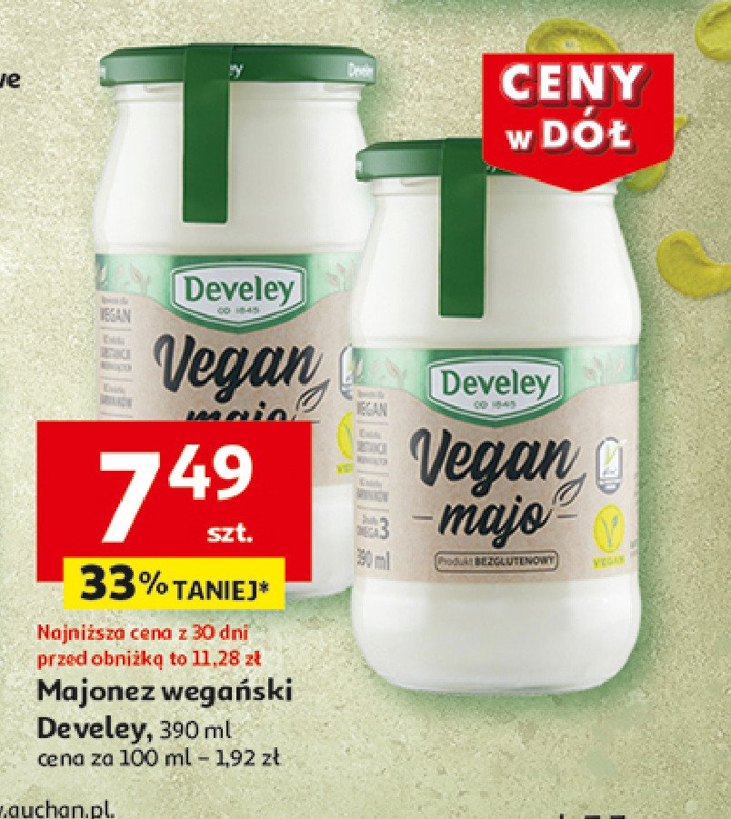 Majonez wegański Develey promocja