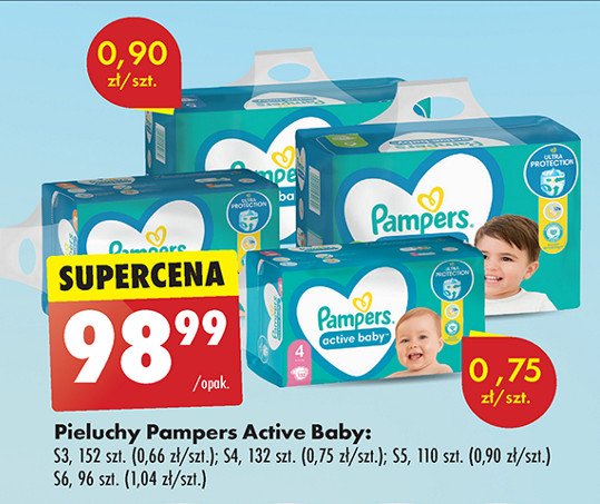 Pieluszki junior 5 Pampers active baby-dry promocja