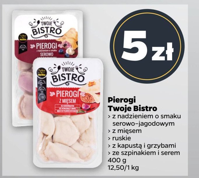 Pierogi ruskie z kapustą i grzybami promocja