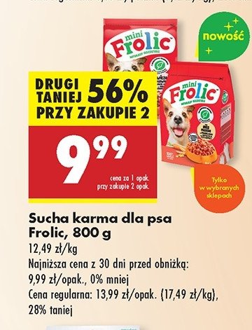 Karma dla psa mini Frolic promocja