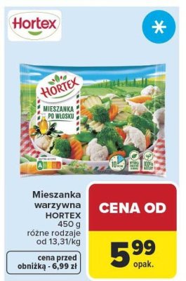 Mieszanka warzywna HORTEX 450 g różne rodzaje promocja w Carrefour