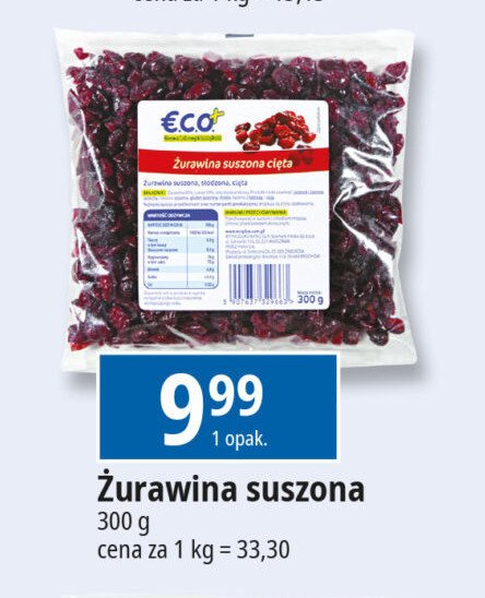 Zurawina suszona Eco+ promocja