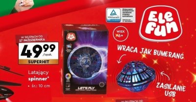 Latający spinner, 10 cm promocja w Biedronka
