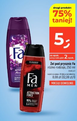 Żel pod prysznic Fa różne rodzaje promocja w Dealz