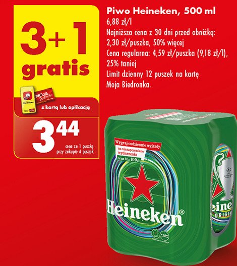 Piwo Heineken promocja w Biedronka