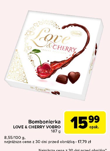 Czekoladki białe Vobro love & cherry promocja