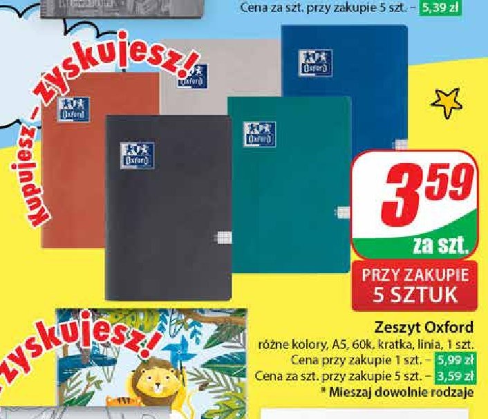 Zeszyt a5 60 kartek linia Oxford promocja