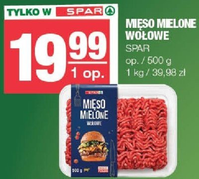 Mięso mielone wołowe SPAR promocja w SPAR