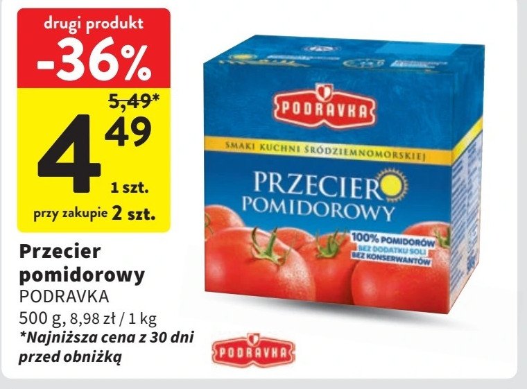 Przecier pomidorowy Podravka promocja