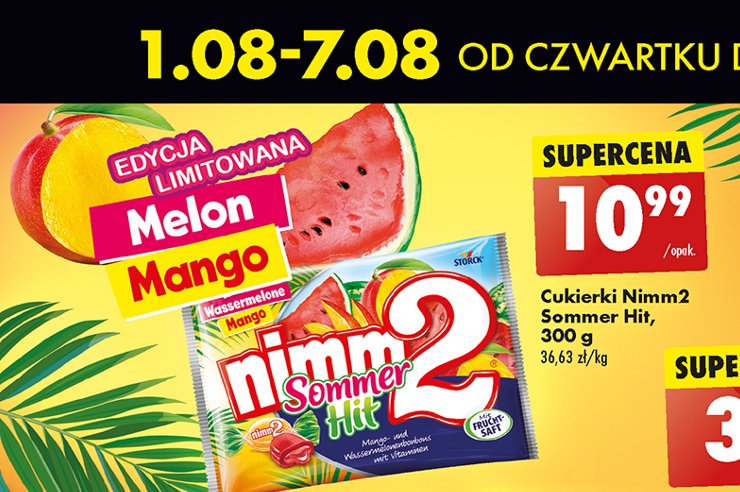 Cukierki sommer hit melon-mango Nimm2 promocja