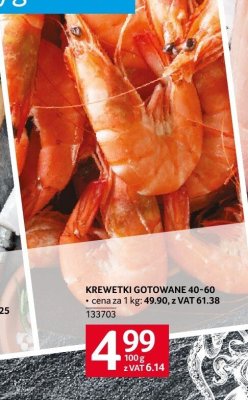 Krewetki gotowane 60/80 promocja w Selgros