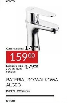 Bateria umywalkowa ALGEO promocja w Abra Meble