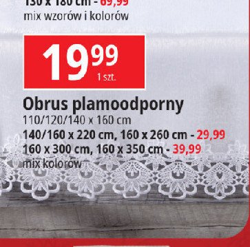 Obrus plamoodporny 160 x 300 cm promocja