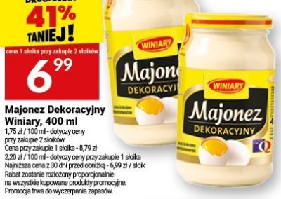 Majonez Dekoracyjny Winiary, 400 ml promocja w Twój Market