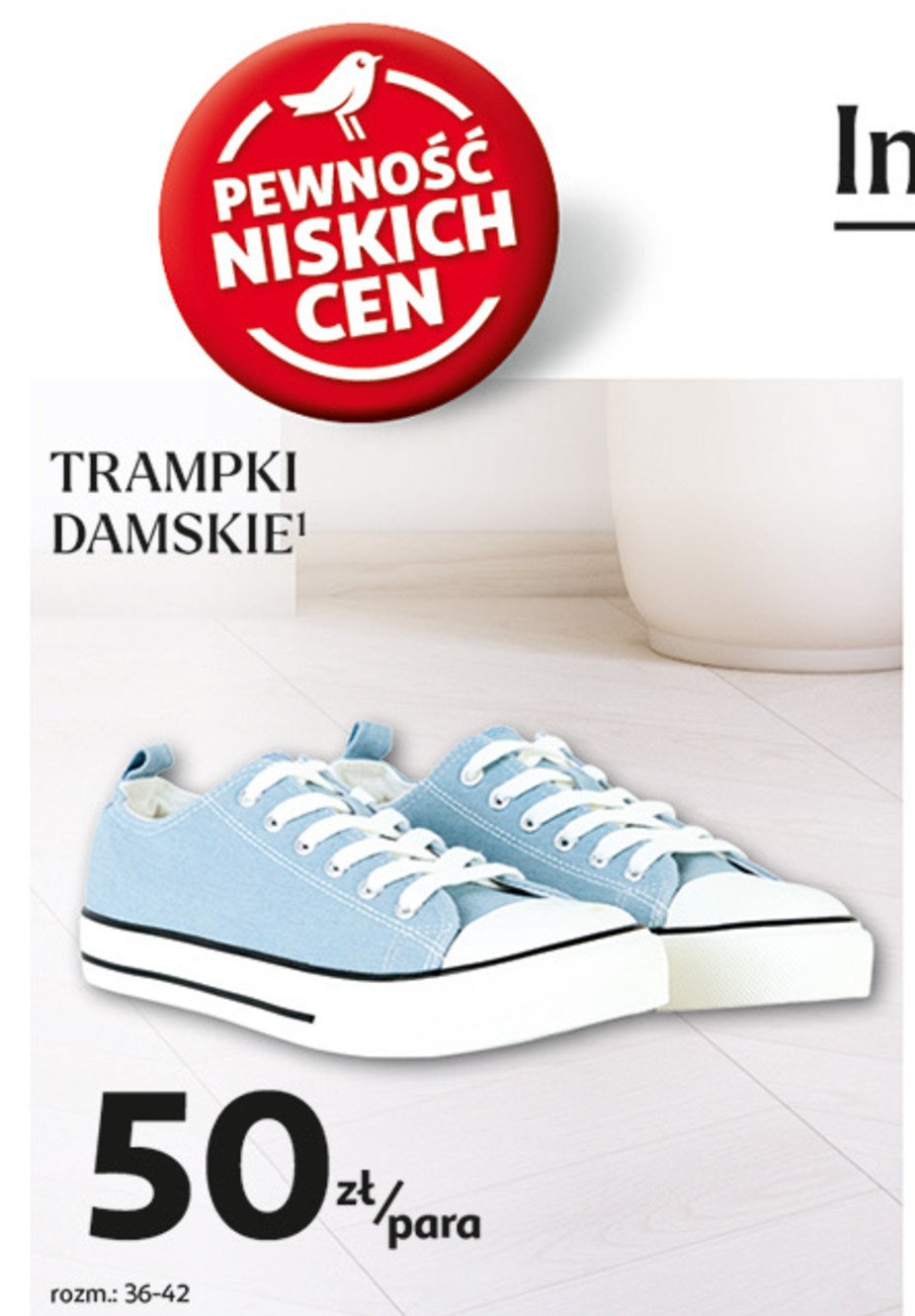 Trampki damskie 36-42 Auchan inextenso promocja