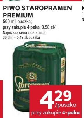 Piwo Staropramen Premium promocja w Stokrotka